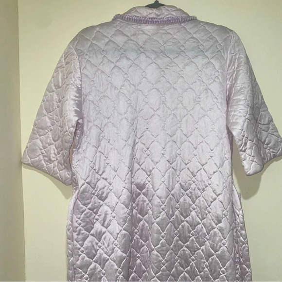 Women’s Vintage Rare Hamilton brand Grandma Pink Button  Down Long Robe Size M - Picture 15 of 16